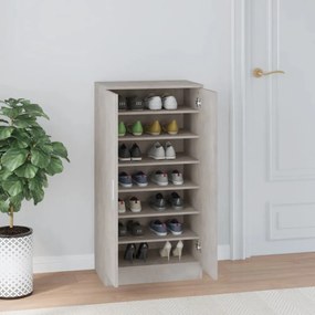 betonszürke szerelt fa cipőszekrény 55 x 35 x 108 cm