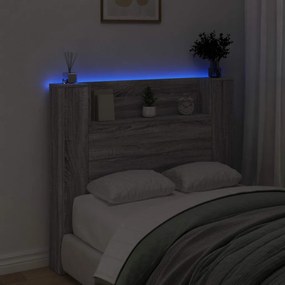 Fejtámla polcokkal Szürke Sonoma 120 x 16,5 x 103,5 cm Faanyag