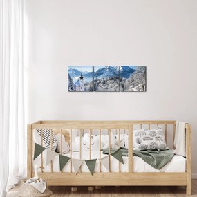 Kép - Egy pillantás a téli tájra (órával) (90x30 cm)