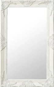 vidaXL fehér barokk stílusú fali tükör 50 x 80 cm