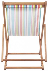 többszínű összecsukható szövetkárpitos, favázas strandszék