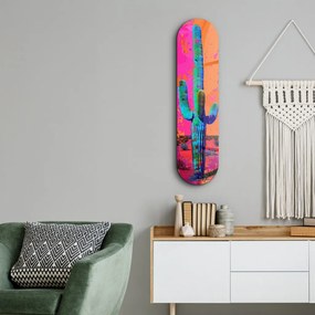 Cactus edzett üvegkép, 20 x 80 cm
