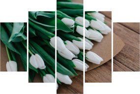 Egy csokor fehér tulipán képe (150x105 cm)