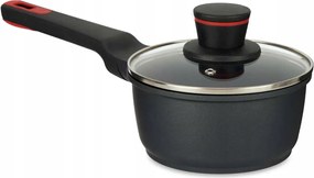Serpenyő Fedővel Alumínium Kerek Fekete Indukciós 16 X 14 CM Molten