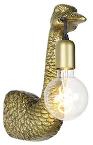 Vintage fali lámpa sárgarézzel - Animal Camel Bird