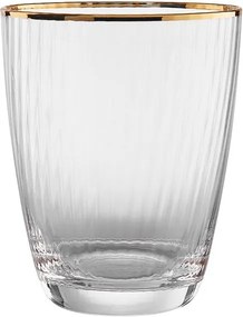 GOLDEN TWENTIES vizes pohár arany szegéllyel 300 ml, 4 db-os készlet