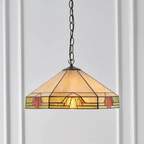 Endon 64285 - Tiffany NEVADA láncos csillár 1xE27/60W/230V átm. 35 cm