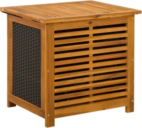 vidaXL Kerti Tároló Doboz 185 L Tömör Akácfa 60 x 50 x 56 cm Fekete