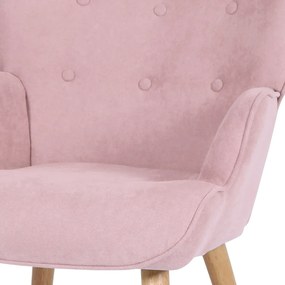 Fülkés fotel lábtartóval PINK2, rózsaszín