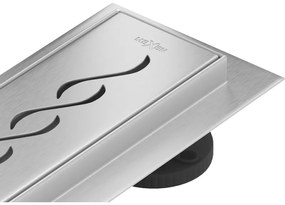 Mexen Lapos rozsdamentes acél zuhanytálca 80 cm minta M18, 1023080-15