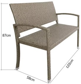 Deuba Kerti rattan pad - bézs