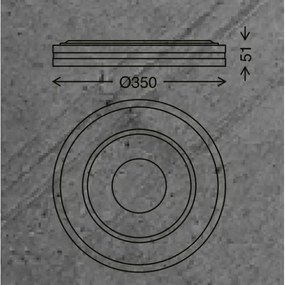 Briloner - LED Dimmelhető mennyezeti lámpa RIPPLE LED/24W/230V 3000-6500K + távirányító