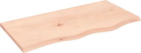vidaXL kezeletlen tömör fa fürdőszobai pult 80x40x2 cm