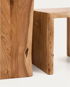 Akácfa tárolóasztal szett 2 db-os 40x50 cm Lomiri – Kave Home