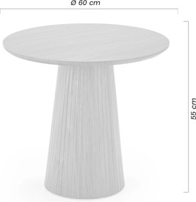 Stellis kerek dohányzóasztal 60 cm - dió