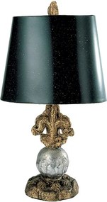 Flambeau klasszikus asztali lámpa fleur de lis fekete ezüst arany elsfb/fleur de lis