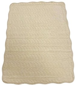 Pamut ágytakaró Deluxe sima bézs TiaHome - 220x240cm + 2ks 50x70cm