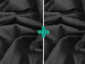 2x EXKLUZÍV jersey lepedő 90x200 cm sötétszürke