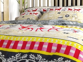 Flanel ágyneműhuzat CHRISTMAS TIME színes Ágyneműhuzat mérete: 70 x 90 cm | 140 x 200 cm