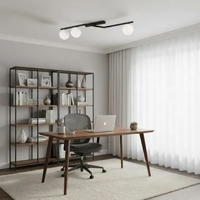 Mennyezeti lámpa NATON 3xE14/10W/230V, fekete/fehér