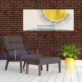 Kép - Absztrakt festmény a strandról N⁰2 (120x50 cm)