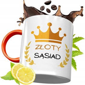 Narancssárga Bögre Szomszédnak Ajándék fényképes nyomattal