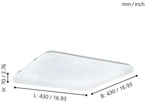 Eglo 97883 - LED Mennyezeti lámpa FRANIA-S LED/33,5W/230V