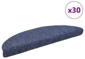 vidaXL 30 db kék öntapadó lépcsőszőnyeg 56 x 17 x 3 cm