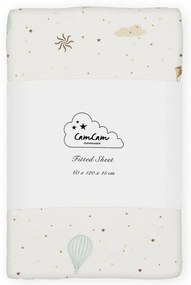 Elefántcsont színű gumis bio pamut gyerek lepedő babaágyhoz 60x120 cm Dreamland – Cam Cam Copenhagen