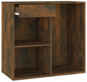 füstös tölgy színű szerelt fa pipereszekrény 80 x 40 x 75 cm