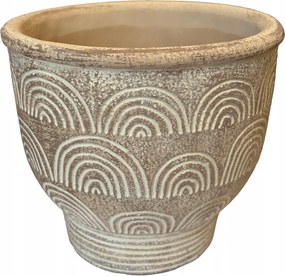 Boho Beton Virágtartó Fedél 14cm Otthonra Nappaliba Ablakpárkányra Virágok