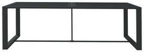 antracitszürke alumínium kültéri étkezőasztal 120 x 60 x 66 cm