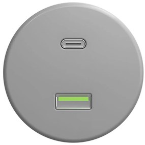 Kliklap - Retro USB aljzat A+C keret nélkül, szürke