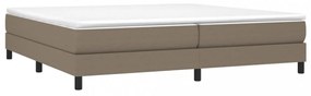 tópszínű szövet ágykeret matrac nélkül 200 x 200 cm