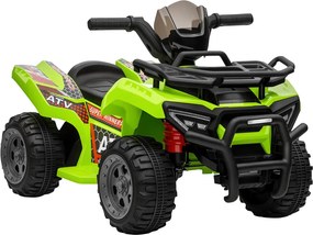 HOMCOM Kids Quad elektromos 6V-os gyerek quad hátrameneti funkcióval, zenével, zöld