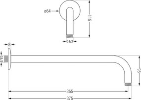 Mexen Kai DR70 kádtöltő-zuhany készlet beépített esőztetővel, 25 cm króm - 77602DR70251-00