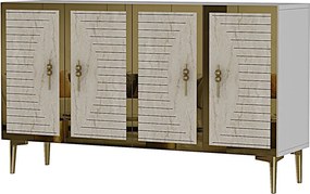 Tuna 120 - White, Travertine, Gold