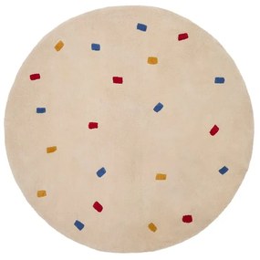 Krémszínű pamut gyerek szőnyeg ø120 cm Luli – Kave Home