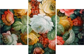 A festett virágcsokor képe (90x60 cm)