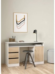 Felix V íróasztal, fehér / jackson hikorifa