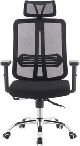 Irodai szék, fekete/króm, teherbírás 150 kg, DUVAL