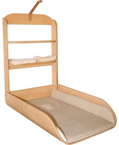 Natúr színű fali pelenkázó bükkfa dekorral Liebhabär – Roba