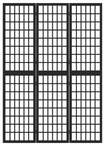 3 paneles fekete japán stílusú összecsukható paraván 120x170 cm