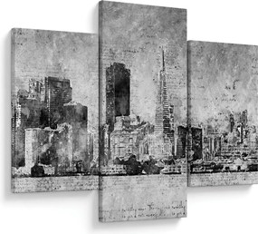 Kép - Kávé művészeti város (90x60 cm)