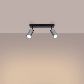 Sollux SL.1367 - Spotlámpa WINX 2xGU10/10W/230V fekete/króm