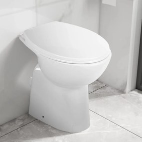 Fehér kerámia perem nélküli WC 7 cm extra magasság Soft Close