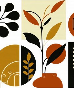 Poszter 53x81cm Botanikus kollázs