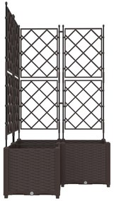 Cserép Támasszal 3 db Barna 80x80x143 cm