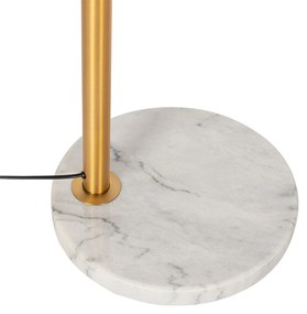 Ív lámpa bronz márvány és borostyán üveggel 3 lámpás - Nina