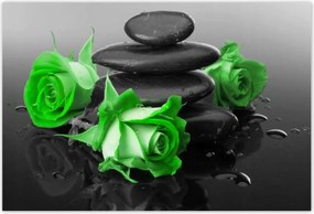 Poszterek 185x125 Zöld rózsavirágok